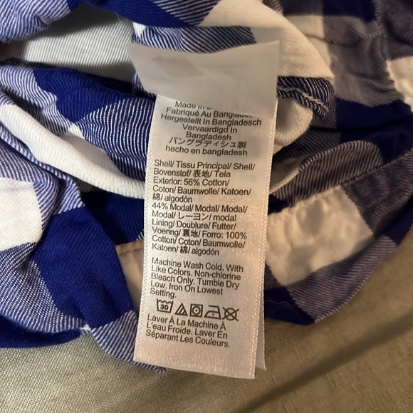 Jcrew Long-sleeve flannel pajama short set in buffalo check - Picture 5 of 6